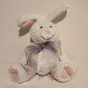 6" White fluffy Bunny rabbit plush stuffed animal
